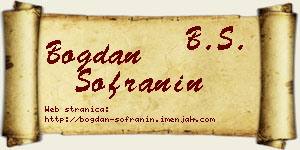 Bogdan Sofranin vizit kartica